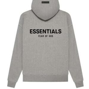 Fear of God Essentials Pullover Hoodie -Dark Oatmeal- Small